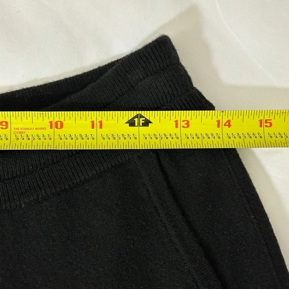 GAP Womens Pants M Black Merino Wool Blend Knit Joggers Warm Cozy Soft Girl Lux